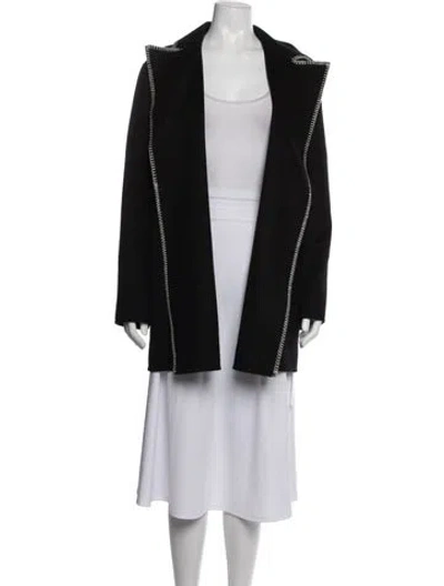 Pre-owned Theory Wool Coat In Black