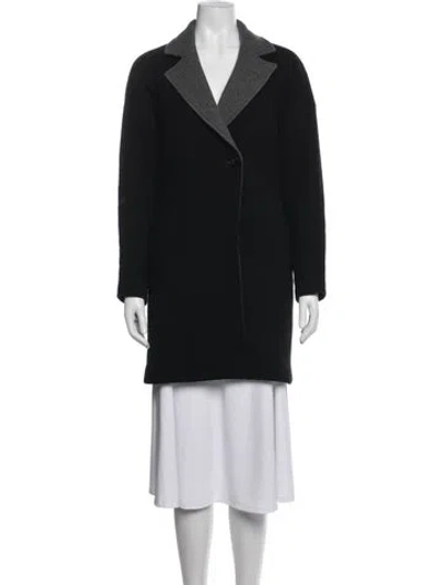 Pre-owned Theory Wool Coat In Black