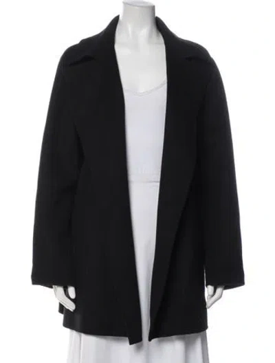 Pre-owned Theory Wool Coat In Black