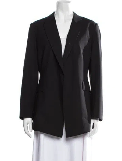 Pre-owned Theory Wool Coat In Black