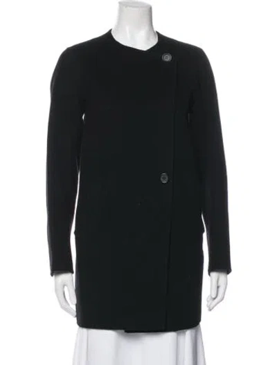 Pre-owned Theory Wool Coat In Black