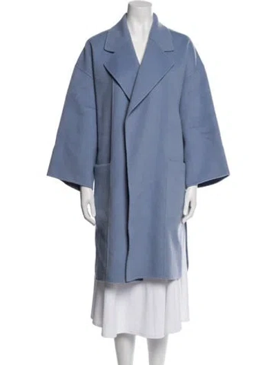 Pre-owned Theory Wool Coat In Blue