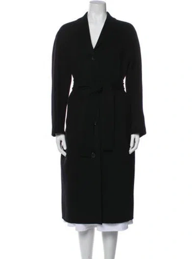 Pre-owned Theory Wool Coat In Blue