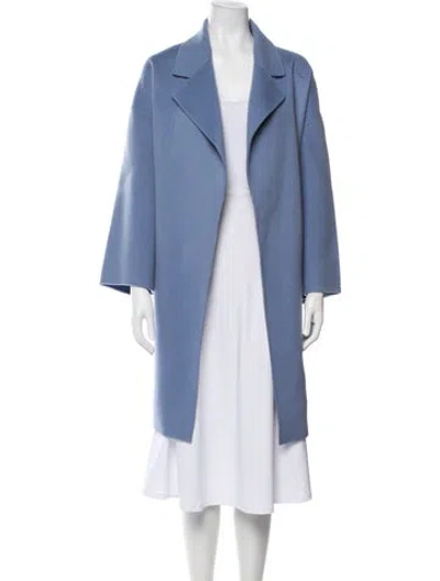 Pre-owned Theory Wool Coat In Blue