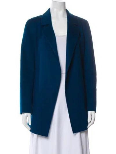 Pre-owned Theory Wool Coat In Blue