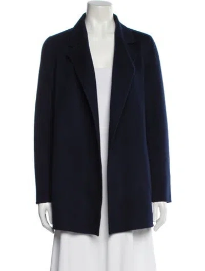 Pre-owned Theory Wool Coat In Blue