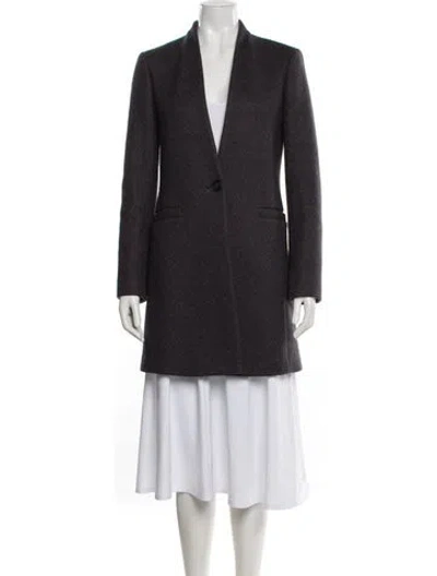 Pre-owned Theory Wool Coat In Blue
