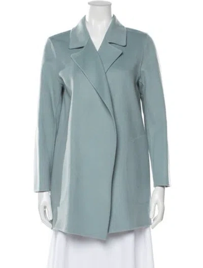 Pre-owned Theory Wool Coat In Blue