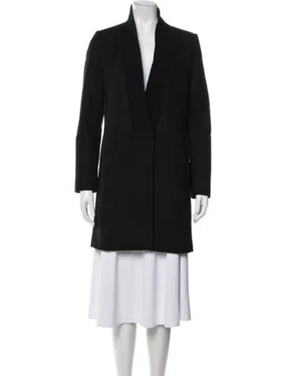 Pre-owned Theory Wool Coat In Blue