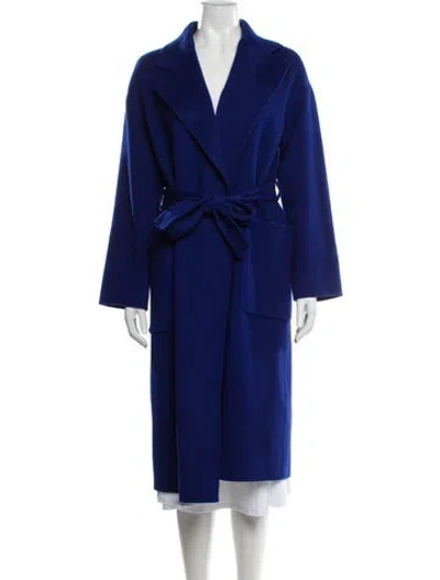Pre-owned Theory Wool Coat In Blue