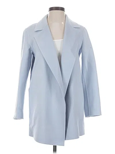 Pre-owned Theory Wool Coat In Blue