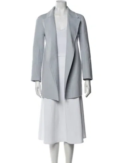 Pre-owned Theory Wool Coat In Blue