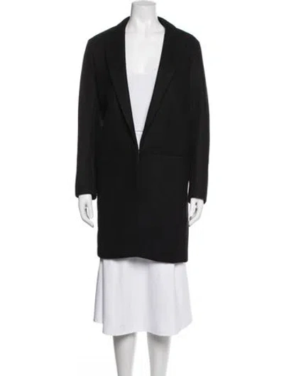 Pre-owned Theory Wool Coat In Blue