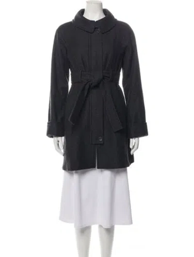 Pre-owned Theory Wool Coat In Blue