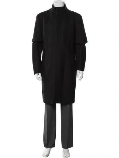 Pre-owned Theory Wool Coat In Blue
