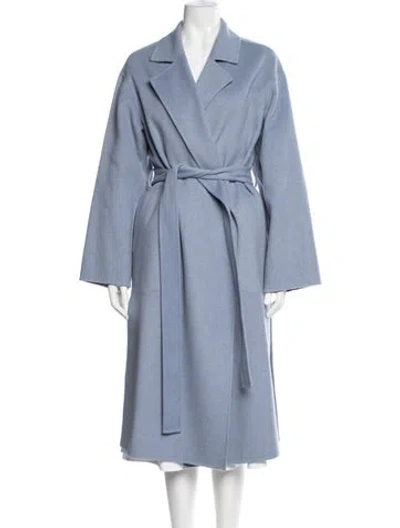 Pre-owned Theory Wool Coat In Blue