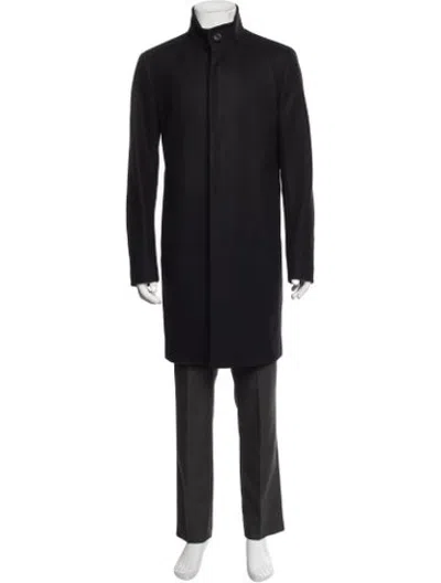 Pre-owned Theory Wool Coat In Blue