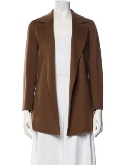 Pre-owned Theory Wool Coat In Brown