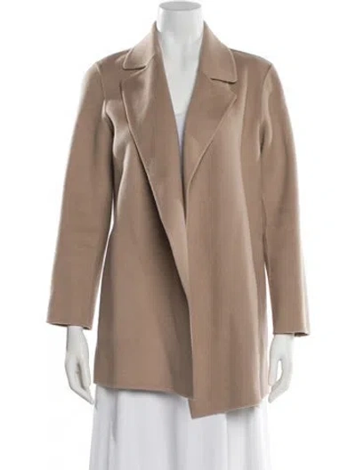 Pre-owned Theory Wool Coat In Brown