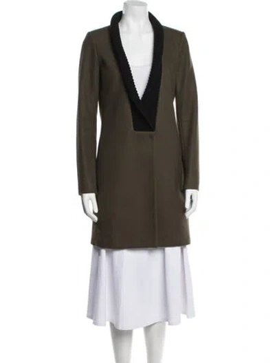 Pre-owned Theory Wool Coat In Brown