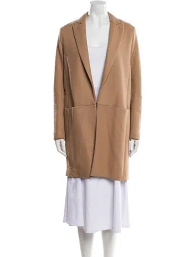 Pre-owned Theory Wool Coat In Brown