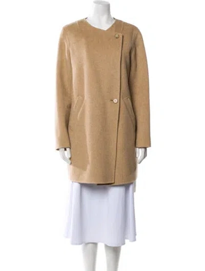 Pre-owned Theory Wool Coat In Brown