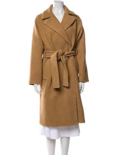 Pre-owned Theory Wool Coat In Brown