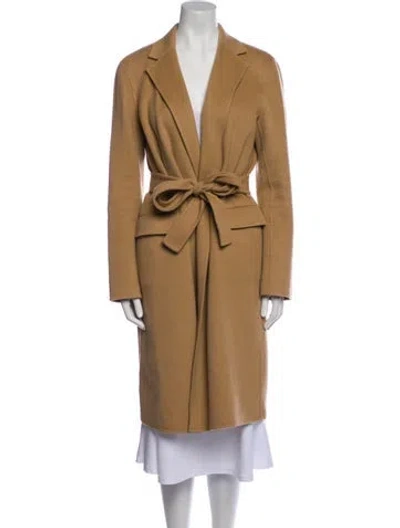 Pre-owned Theory Wool Coat In Brown
