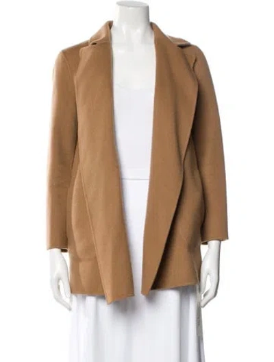Pre-owned Theory Wool Coat In Brown
