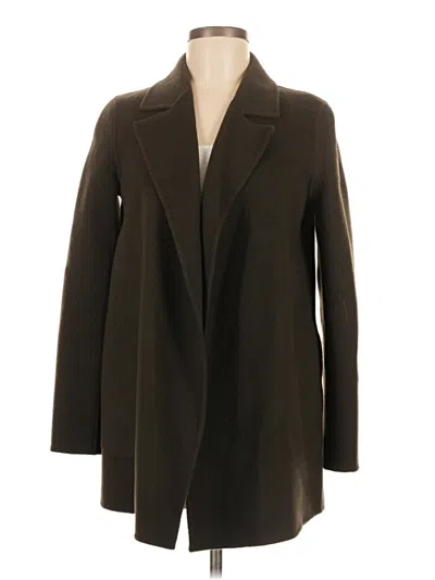 Pre-owned Theory Wool Coat In Brown