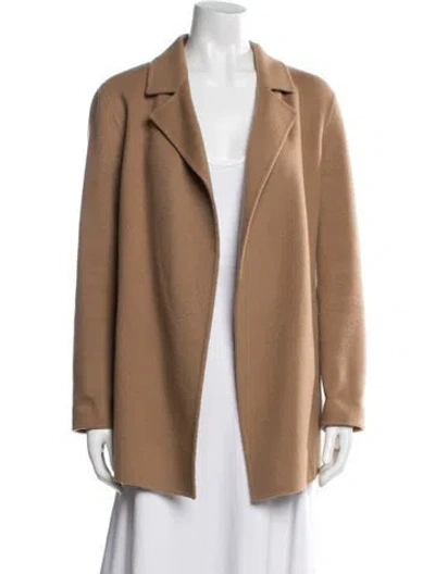 Pre-owned Theory Wool Coat In Brown