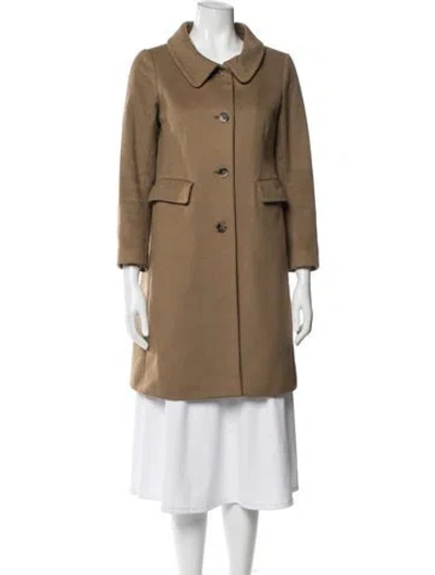 Pre-owned Theory Wool Coat In Brown