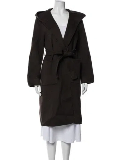 Pre-owned Theory Wool Coat In Brown