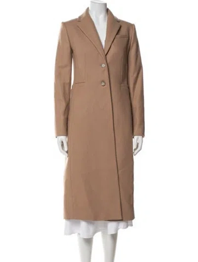 Pre-owned Theory Wool Coat In Brown