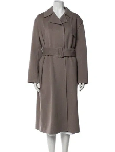Pre-owned Theory Wool Coat In Brown