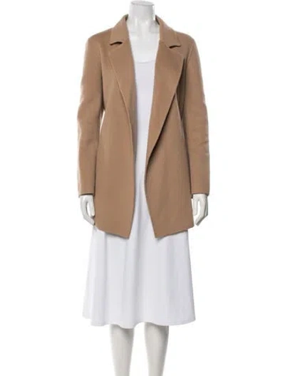 Pre-owned Theory Wool Coat In Brown