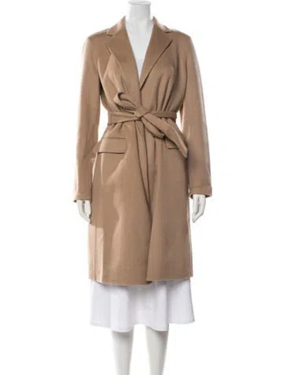 Pre-owned Theory Wool Coat In Brown