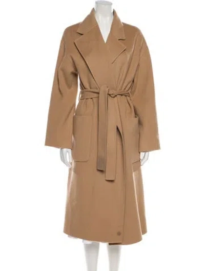 Pre-owned Theory Wool Coat In Brown
