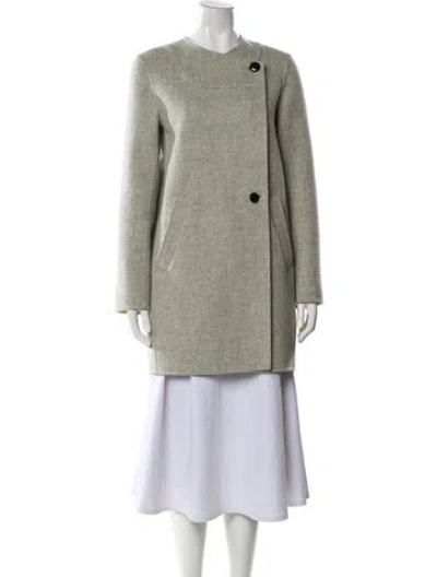 Pre-owned Theory Wool Coat In Gray