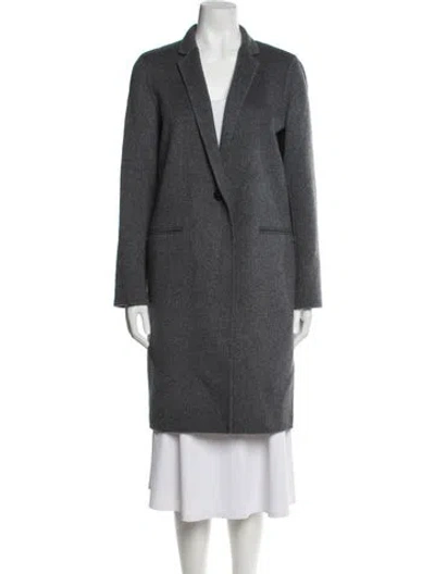 Pre-owned Theory Wool Coat In Gray