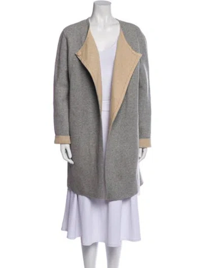 Pre-owned Theory Wool Coat In Gray