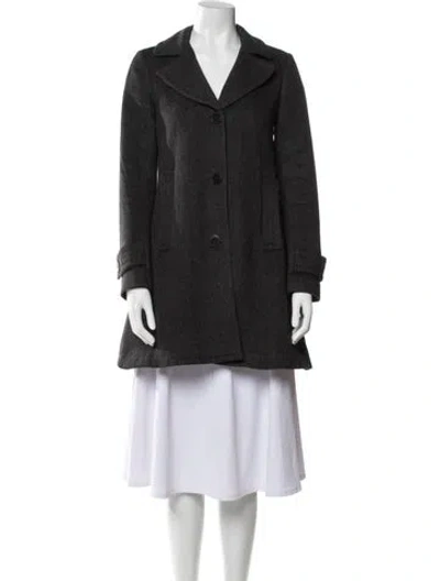 Pre-owned Theory Wool Coat In Gray