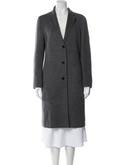 Pre-owned Theory Wool Coat In Gray
