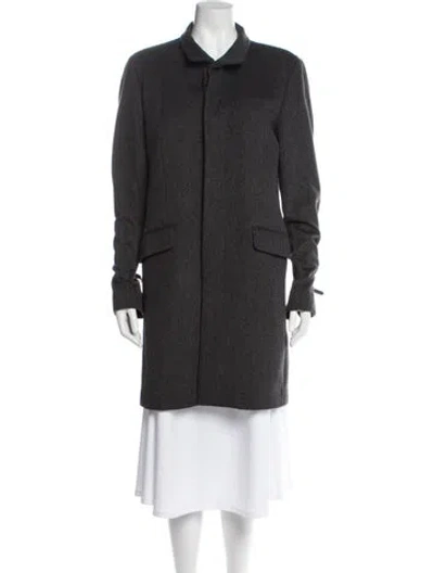 Pre-owned Theory Wool Coat In Gray
