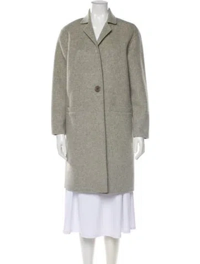 Pre-owned Theory Wool Coat In Gray