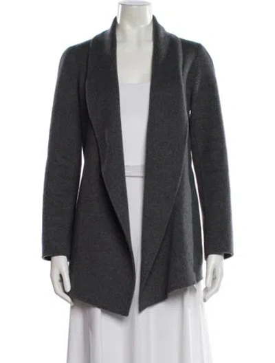 Pre-owned Theory Wool Coat In Gray