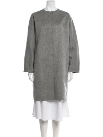 Pre-owned Theory Wool Coat In Gray