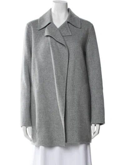 Pre-owned Theory Wool Coat In Gray