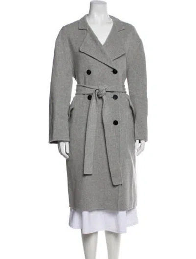 Pre-owned Theory Wool Coat In Gray