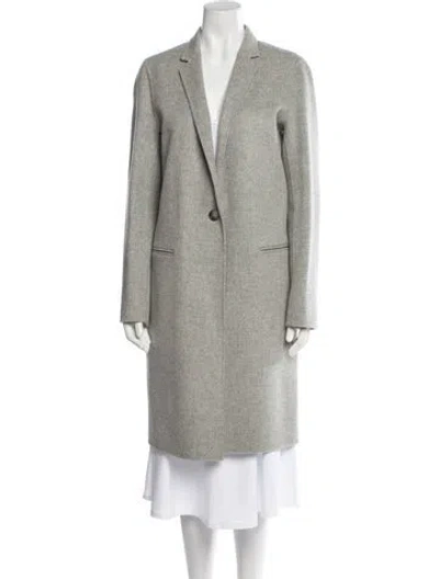 Pre-owned Theory Wool Coat In Gray
